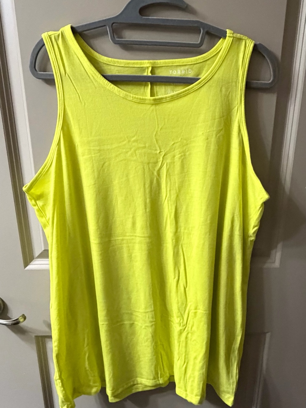 torrid Neon Yellow Scoop Neck Tank Size 2X (18/20)